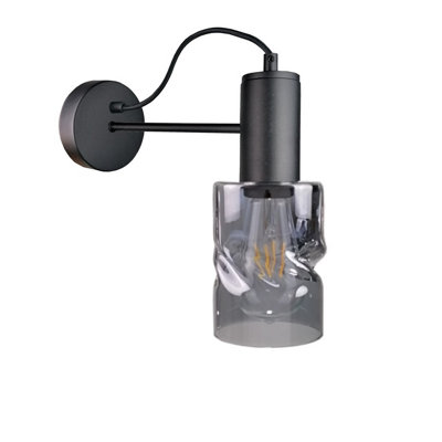 Luminosa Lighting Luminosa Inger Wall Lamp Black25Cm1X E27 from B&Q