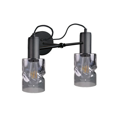Luminosa Lighting Luminosa Inger Wall Lamp Black25Cm2X E27 from B&Q