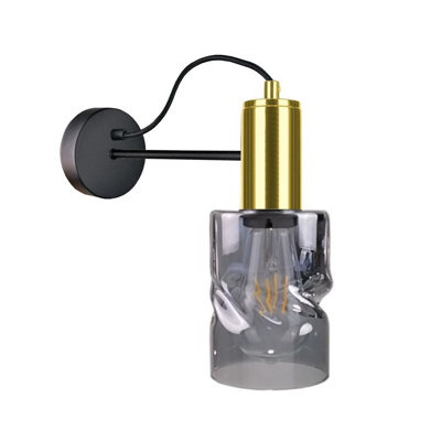Luminosa Lighting Luminosa Inger Wall Lamp BlackGold25Cm1X E27 from B&Q