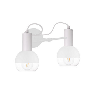 Luminosa Lighting Luminosa Arne Wall Lamp White25Cm2X E27 from B&Q