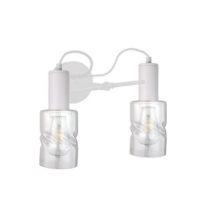 B&Q -  Luminosa Inger Wall Lamp White25Cm2X E27