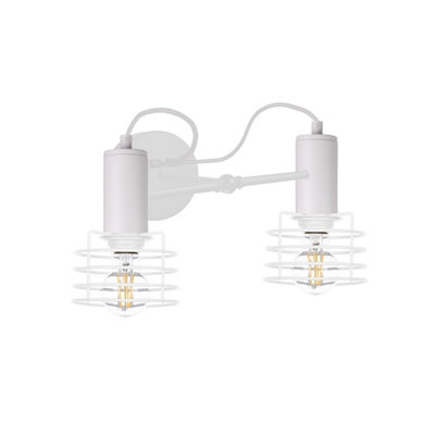 Luminosa Lighting Luminosa Rune Wall Lamp White25Cm2X E27 from B&Q