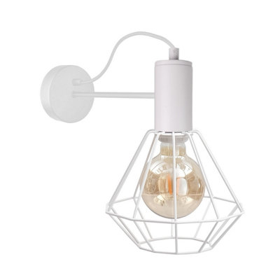 Luminosa Lighting Luminosa Lars Wall Lamp White25Cm1X E27 from B&Q