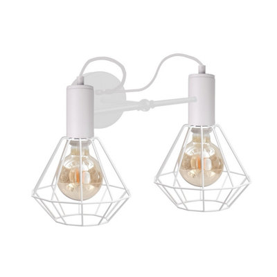 Luminosa Lighting Luminosa Lars Wall Lamp White25Cm2X E27 from B&Q