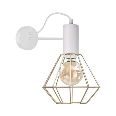 Luminosa Lighting Luminosa Lars Wall Lamp White25Cm1X E27 from B&Q