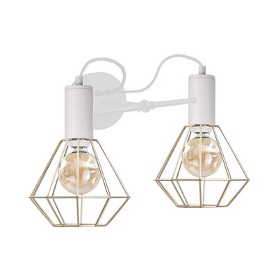 Luminosa Lighting Luminosa Lars Wall Lamp White25Cm2X E27 from B&Q