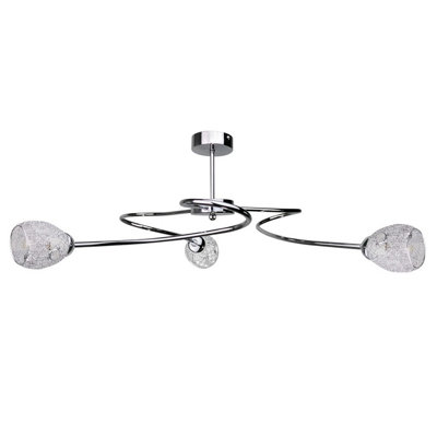 Luminosa Lighting Luminosa Flower Multi Arm Semi Flush Ceiling Light Silver63Cm3X E27 from B&Q