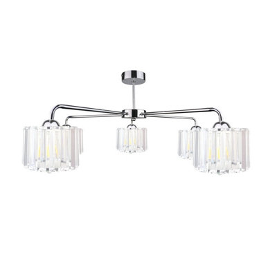 Luminosa Lighting Luminosa Deco Multi Arm Semi Flush Ceiling Light Silver60Cm5X E27 from B&Q