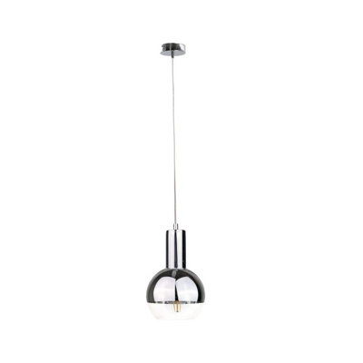 Luminosa Lighting Luminosa Ice Dome Pendant Ceiling Light Silver15Cm1X E27 from B&Q