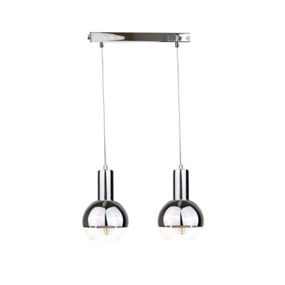 Luminosa Lighting Luminosa Ice Bar Pendant Ceiling Light Silver50Cm2X E27 from B&Q