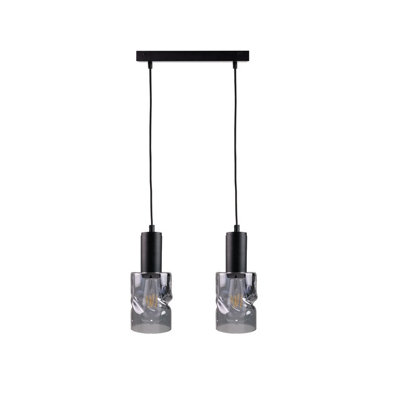 Luminosa Lighting Luminosa Cross Bar Pendant Ceiling Light Black50Cm2X E27 from B&Q