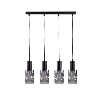 Luminosa Lighting Luminosa Cross Bar Pendant Ceiling Light Black60Cm4X E27 from B&Q