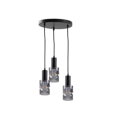 Luminosa Lighting Luminosa Cross Cluster Pendant Ceiling Light Black30Cm3X E27 from B&Q