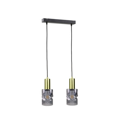 Luminosa Lighting Luminosa Cross Bar Pendant Ceiling Light Black50Cm2X E27 from B&Q