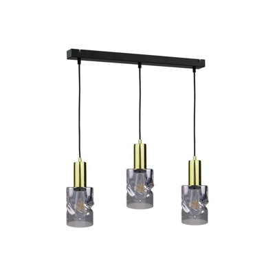 Luminosa Lighting Luminosa Cross Bar Pendant Ceiling Light Black60Cm3X E27 from B&Q