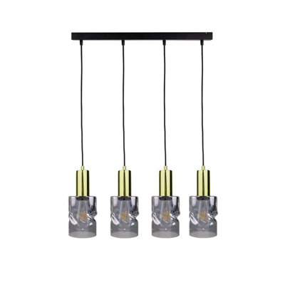 Luminosa Lighting Luminosa Cross Bar Pendant Ceiling Light Black60Cm4X E27 from B&Q