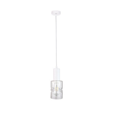 Luminosa Lighting Luminosa Cross Slim Pendant Ceiling Light White10Cm1X E27 from B&Q