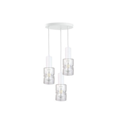 Luminosa Lighting Luminosa Cross Cluster Pendant Ceiling Light White30Cm3X E27 from B&Q