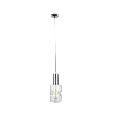Luminosa Lighting Luminosa Cross Slim Pendant Ceiling Light Silver10Cm1X E27 from B&Q