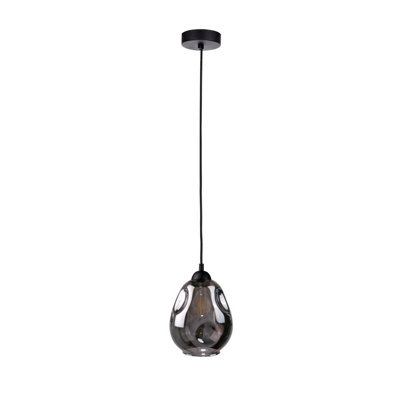 Luminosa Lighting Luminosa Loki Dome Pendant Ceiling Light Black15Cm1X E27 from B&Q