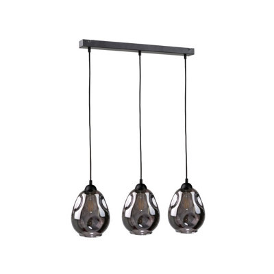 Luminosa Lighting Luminosa Loki Bar Pendant Ceiling Light Black60Cm3X E27 from B&Q