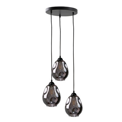 Luminosa Lighting Luminosa Loki Cluster Pendant Ceiling Light Black30Cm3X E27 from B&Q