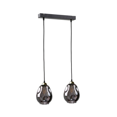 Luminosa Lighting Luminosa Loki Bar Pendant Ceiling Light Black50Cm2X E27 from B&Q