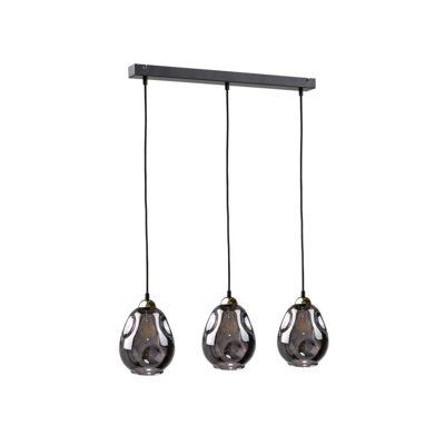 Luminosa Lighting Luminosa Loki Bar Pendant Ceiling Light Black60Cm3X E27 from B&Q