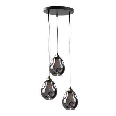 Luminosa Lighting Luminosa Loki Cluster Pendant Ceiling Light Black30Cm3X E27 from B&Q