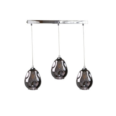 Luminosa Lighting Luminosa Loki Bar Pendant Ceiling Light Silver60Cm3X E27 from B&Q