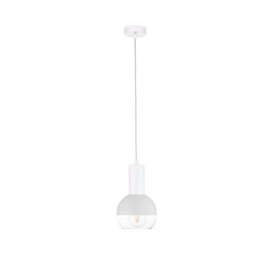 Luminosa Lighting Luminosa Ice Dome Pendant Ceiling Light White15Cm1X E27 from B&Q