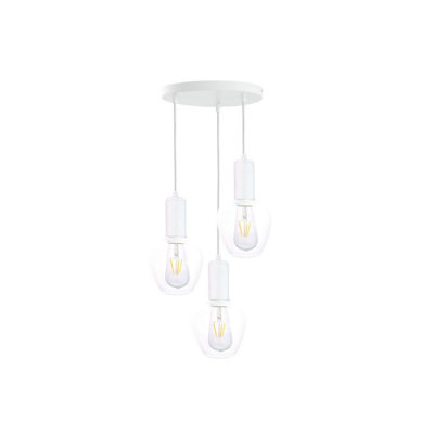 Luminosa Lighting Luminosa Verre Cluster Pendant Ceiling Light White30Cm3X E27 from B&Q
