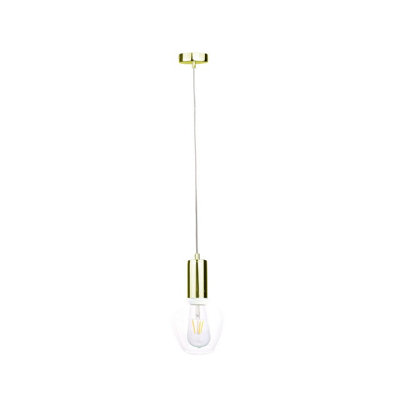 Luminosa Lighting Luminosa Verre Dome Pendant Ceiling Light Gold15Cm1X E27 from B&Q