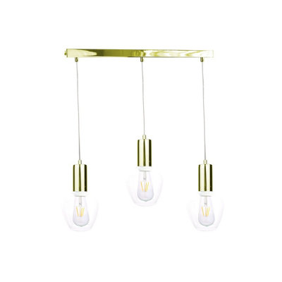 Luminosa Lighting Luminosa Verre Bar Pendant Ceiling Light Gold60Cm3X E27 from B&Q