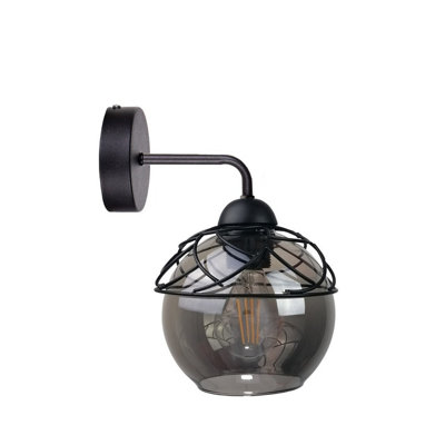 Luminosa Lighting Luminosa Mera Dome Wall Lamp Black23Cm1X E27 from B&Q