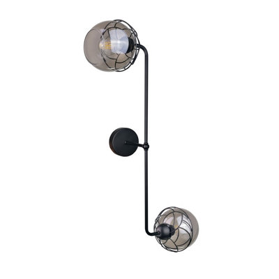 Luminosa Lighting Luminosa Mera Wall Lamp Black23Cm2X E27 from B&Q