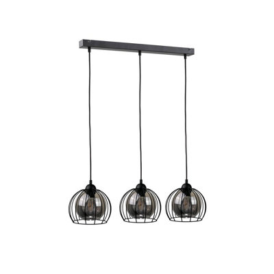 Luminosa Lighting Luminosa Solo Bar Pendant Ceiling Light Black60Cm3X E27 from B&Q