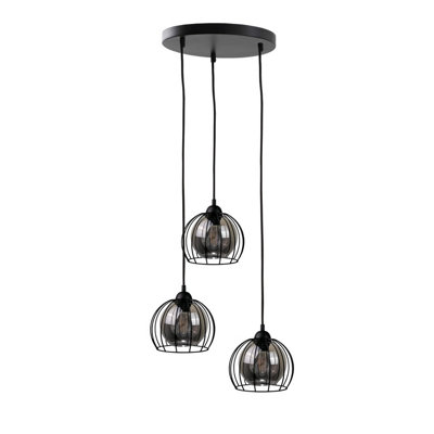 Luminosa Lighting Luminosa Solo Cluster Pendant Ceiling Light Black30Cm3X E27 from B&Q