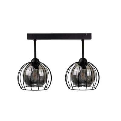 Luminosa Lighting Luminosa Solo Semi Flush Light Black50Cm2X E27 from B&Q