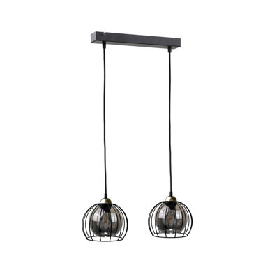 Luminosa Lighting Luminosa Solo Bar Pendant Ceiling Light Black50Cm2X E27 from B&Q