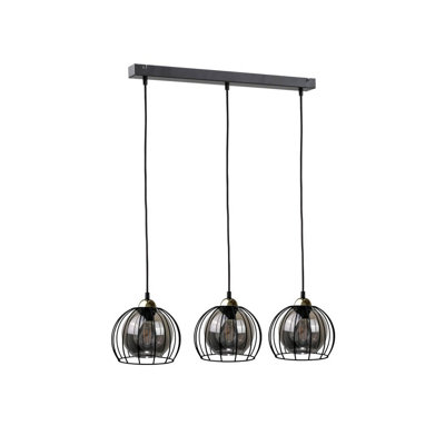 Luminosa Lighting Luminosa Solo Bar Pendant Ceiling Light Black60Cm3X E27 from B&Q