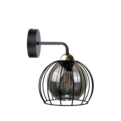 Luminosa Lighting Luminosa Solo Wall Lamp Black25Cm1X E27 from B&Q
