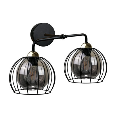 Luminosa Lighting Luminosa Solo Wall Lamp Black25Cm2X E27 from B&Q