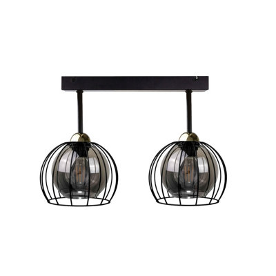 Luminosa Lighting Luminosa Solo Semi Flush Light Black50Cm2X E27 from B&Q
