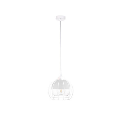 Luminosa Lighting Luminosa Solo Dome Pendant Ceiling Light White20Cm1X E27 from B&Q
