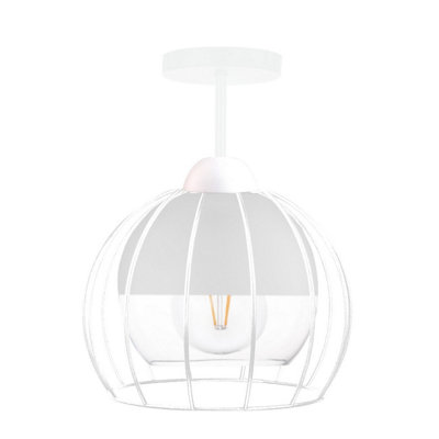 Luminosa Lighting Luminosa Solo Semi Flush Light White20Cm1X E27 from B&Q