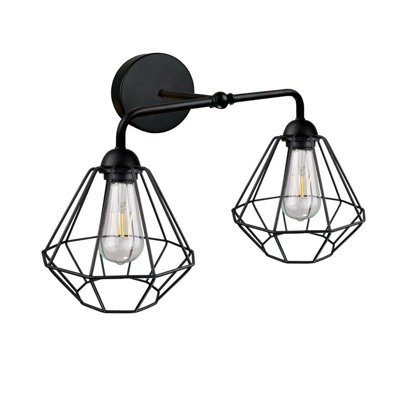 Luminosa Lighting Luminosa Foskal Wall Lamp Black24Cm2X E27 from B&Q