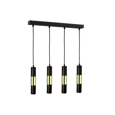 Luminosa Lighting Luminosa Magnum Bar Pendant Ceiling Light BlackGold60Cm4X Gu10 from B&Q