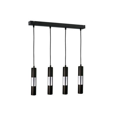 Luminosa Lighting Luminosa Magnum Bar Pendant Ceiling Light BlackSilver60Cm4X Gu10 from B&Q
