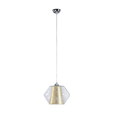 Luminosa Lighting Luminosa Rodes Dome Pendant Ceiling Light Gold30Cm1X E27 from B&Q